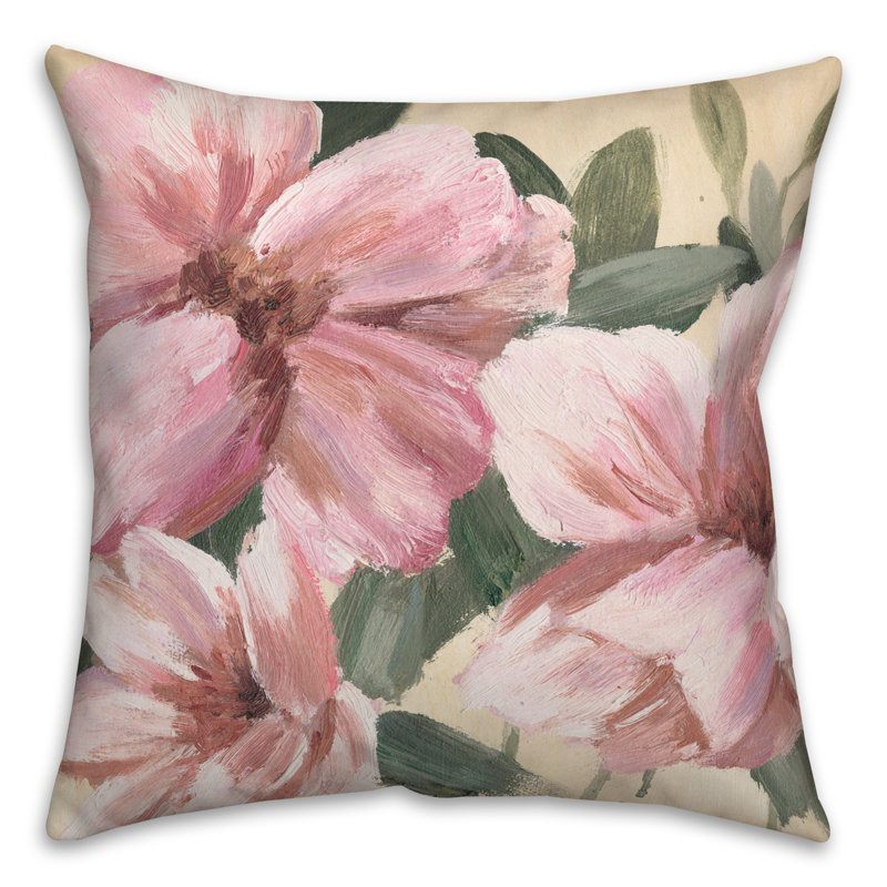 Floral Reversible Throw Pillow, 20" x 20"