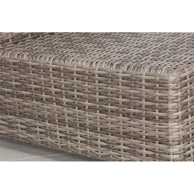 Repose-pieds d'extérieur avec coussin entièrement assemblé