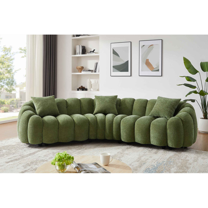 Winnie 322.1Cm Chenille Round Arms Modular Sofa