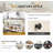 Console Table, 50 Inch Retro Sofa Table with 3 Storage Drawers and 2-Tier Open Storage Shelf Entryway Table for Living Room, Kitchen, Entryway, Hallway-65928588
