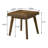 Square Wood Side End Table Walnut Brown