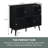 Storage Cube Organizer Sideboard Console Table with 3 Cubbies and 3 Cabinets-1745551502