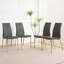 Table ronde en verre de style moderne, conception transparente élégante, base de support durable, ensemble de chaises de salle à manger gris anthracite