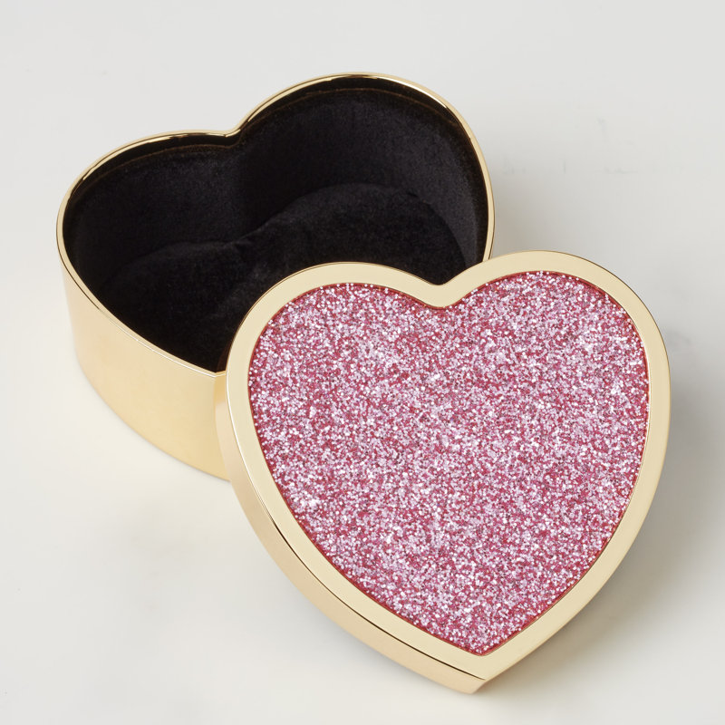 Sitting Pretty Pink Glitter Heart Box