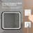32*32 Inch Square Bathroom Led Classy Vanity Mirror With Focused Backplane