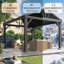 Pergola de patio en métal 12 pieds de large x 10 pieds de profondeur