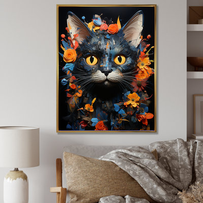«Pixiebob Pondering Cat Collage», impressions sur toile