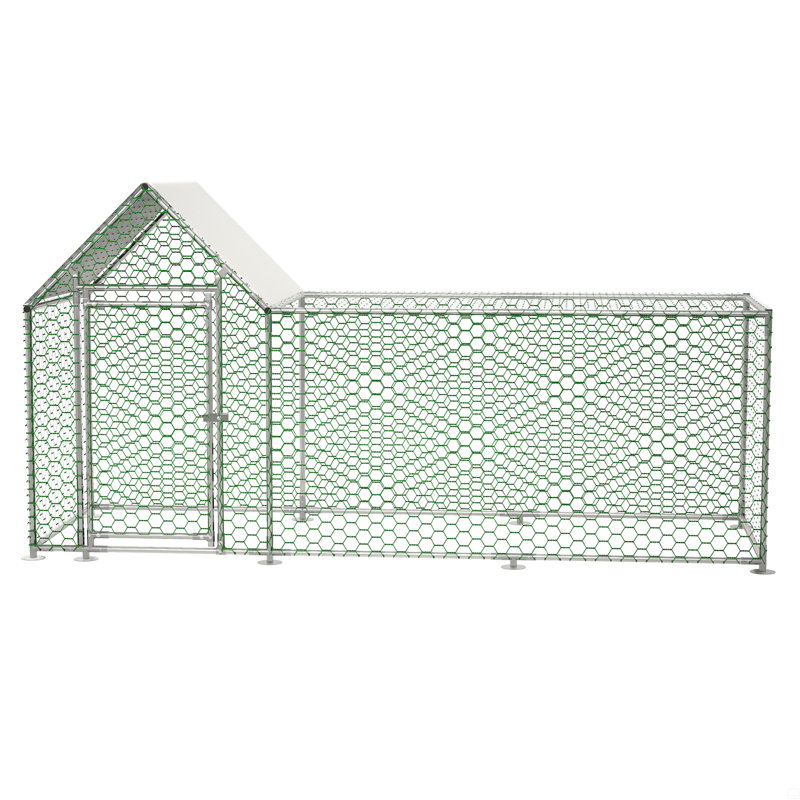 Cage à poulailler en métal avec poulailler