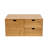 Adalard Mini Bamboo Desk Drawer Tabletop Storage Box with Three Drawers