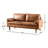 Aisha 70" Faux Leather Square Arm Loveseat-91527609