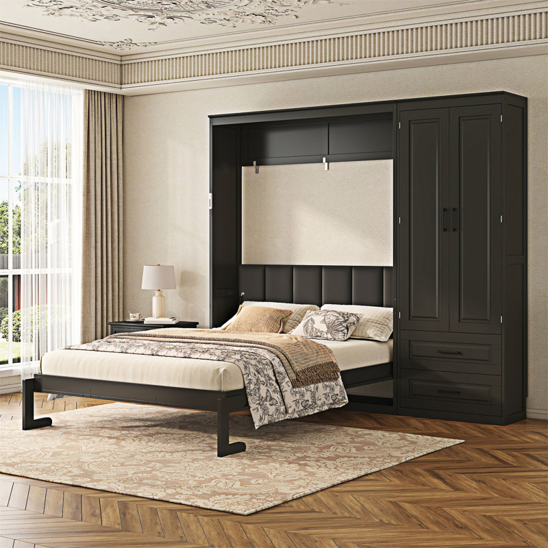 Upholstered Bed, Black