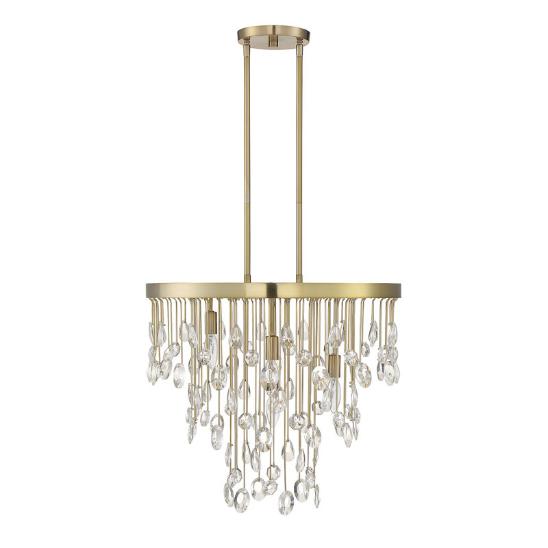 Livorno 4-Light Chandelier in Noble Brass