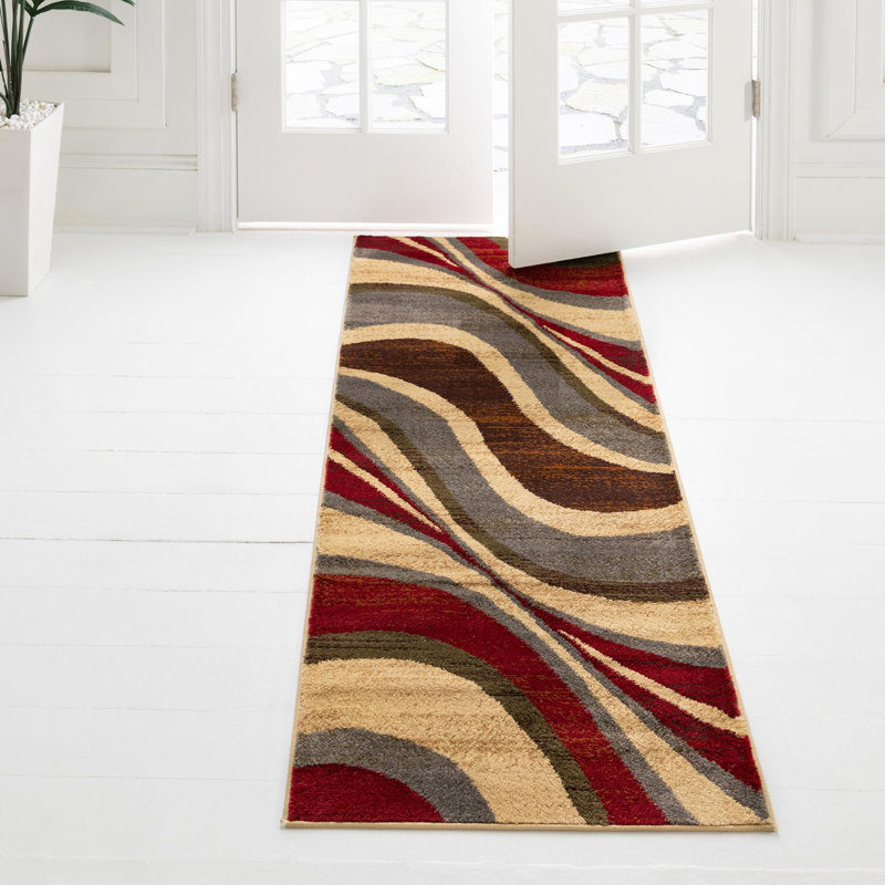 Abstract Indoor Rug, Runner 2'2" x 5'3"
