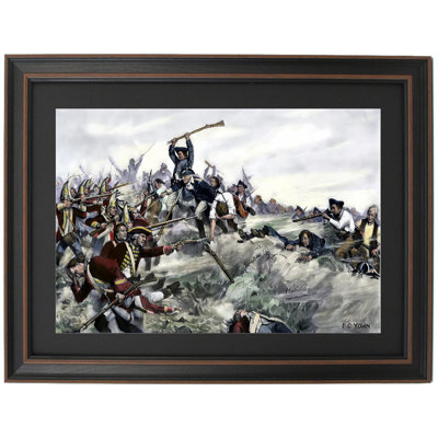 John Stark Leading A Charge Of New Hampshire Militia, Battle Of Bennington By Frederick Coffay Yohn