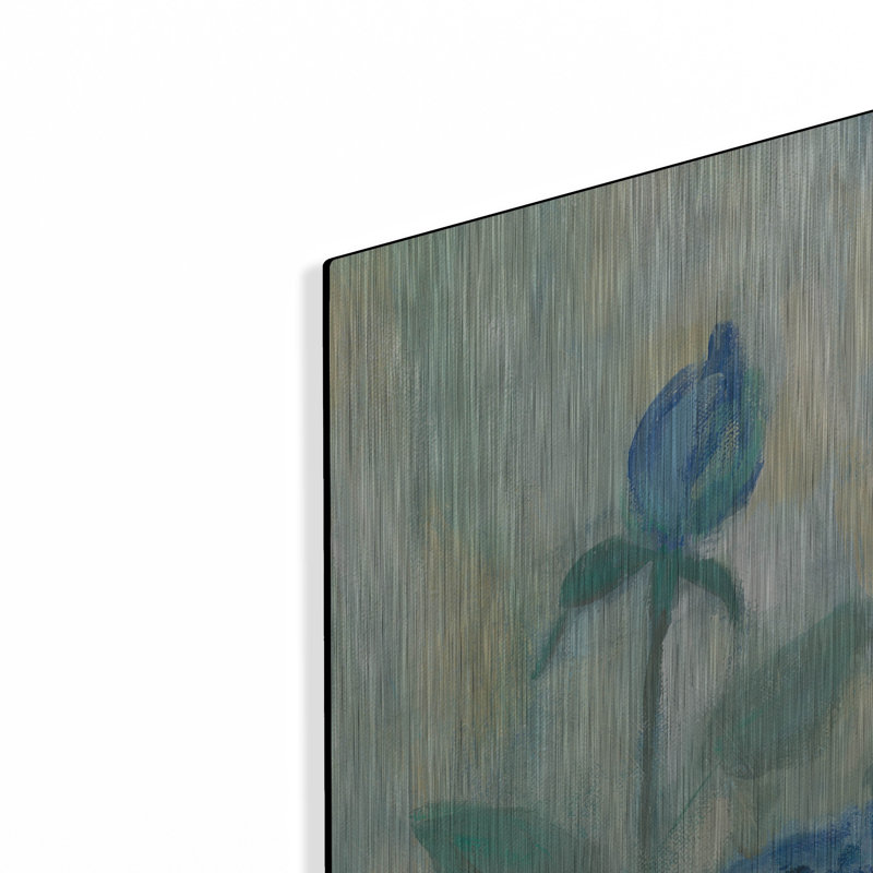 «Brushy Blue Flowers II» par Silvia Vassileva, H 36 po x l 36 po