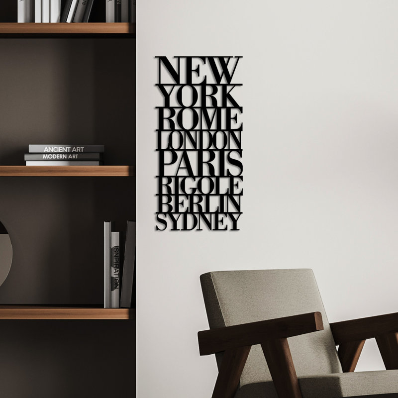 Stylish Decorative Metal Wall Accessory, Black Finish, 27.6 x 19.3 inches | 100% Metal Construction, Thickness: 0.06 inches | Easy Wall Mounting | Perfect for Home Decor & Office Spaces, Durable & Elegant Design