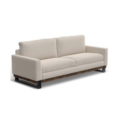 Dome Sofa With 2 Accent Pillows, Solid Wood