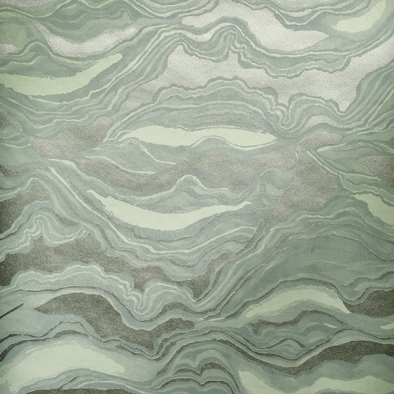 Rouleau de papier peint à texture abstraite Slow Living, Vert wasabi