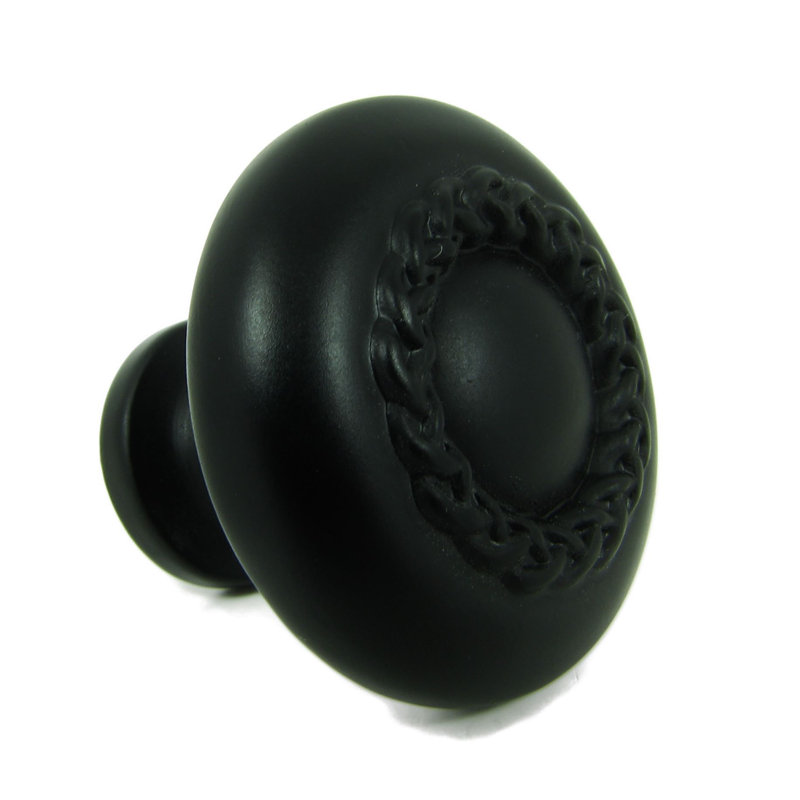 Rope 1 1/4" Diameter Mushroom Knob Multipack, Matte Black