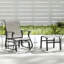 Ensemble fauteuil et repose-pieds à haut dossier (noir / gris)-2134782779
