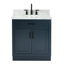 Meuble-lavabo simple en bois massif 30 po avec plateau en marbre de Carrare 1,5 po Tidworth-1028089731-1061793477