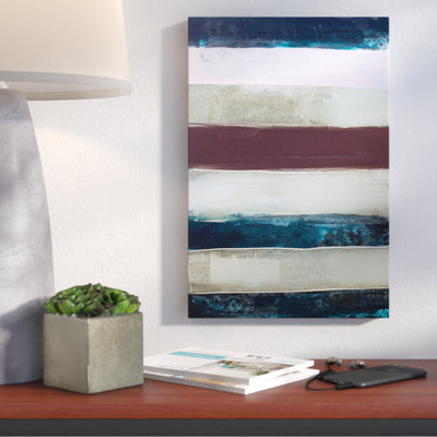 Number Stripe II by Kent Youngstrom - Wrapped Canvas Painting