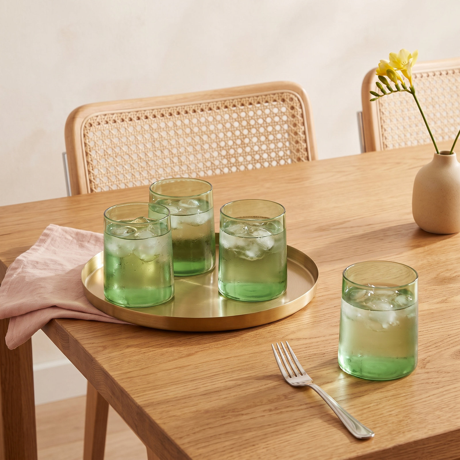 Bruce Drinking Glass, Fern Green