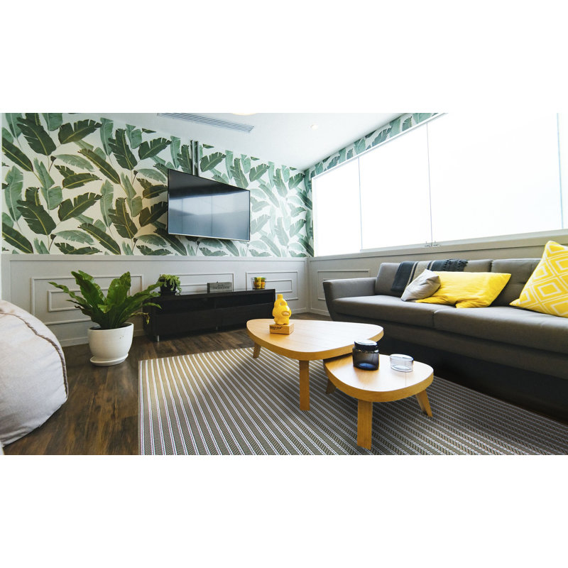 Ariton Striped Indoor / Outdoor Rug, Rectangle 5' x 7'