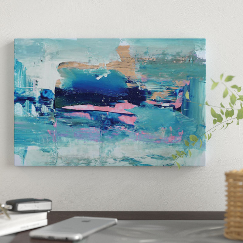 « large ocean », reproduction sur toile, H 8 po x l 12 po x P 0,75 po, Toile tendue, Pas de tapis