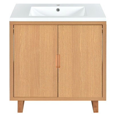Nenney 29.5'' Single Bathroom Vanity with Resin Top