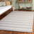 Pine 801 Hand Tufted Wool; Cotton; Latex Striped Rug in Beige/Ivory-1436430065