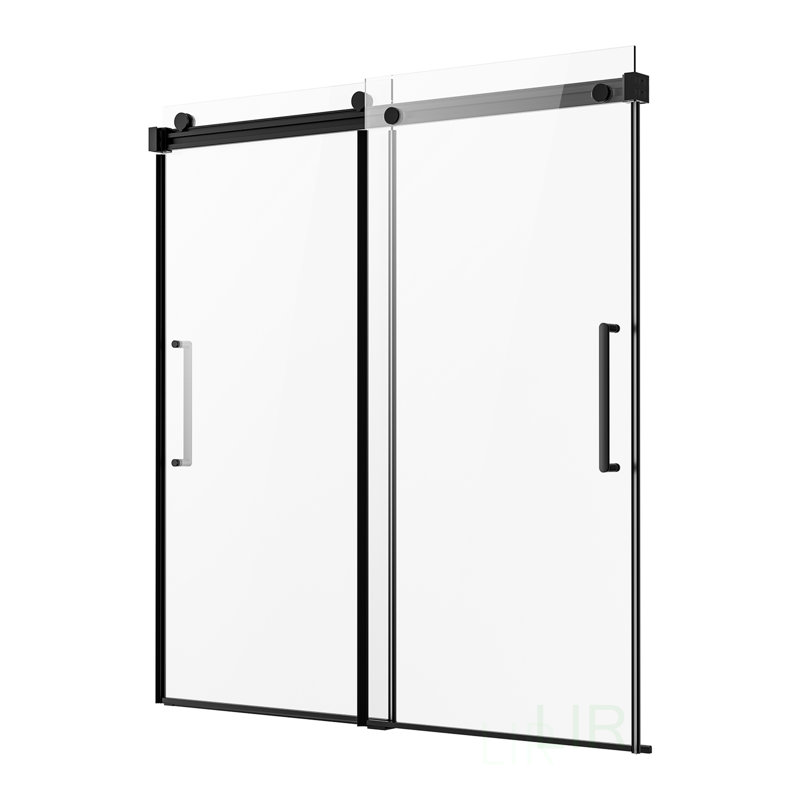 Frameless Sliding Bathtub Door 56-60 In. W X 60 In. H, Shatterproof Tempered Glass With Water-Repellent Coating, Shower Door