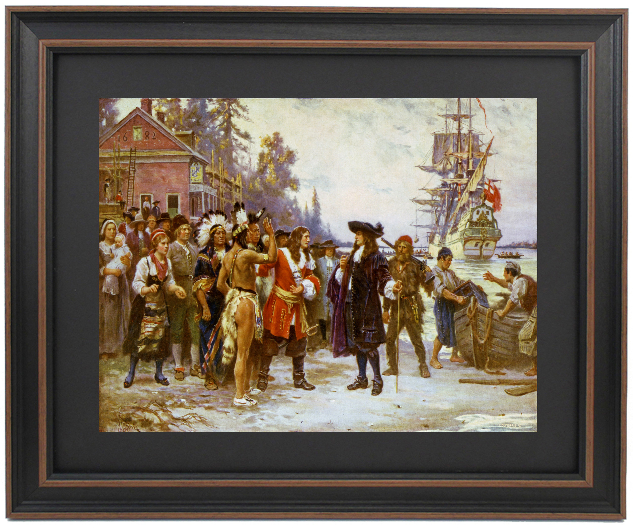 Alcott Hill The Landing of William Penn, Circa 1772 by Jean Leon Gerome