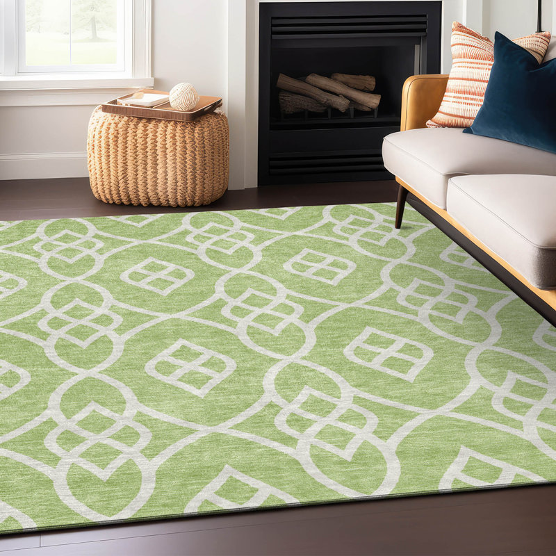 Malek Indoor/Outdoor Area Rug with Non-Slip Backing, Rectangle 9' x 12'