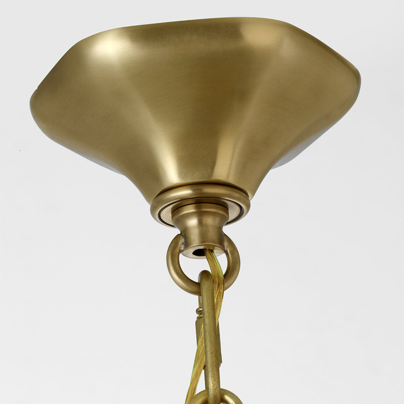 AERIN Rhine 12" Pendant with Crystal, Hand-Rubbed Antique Brass