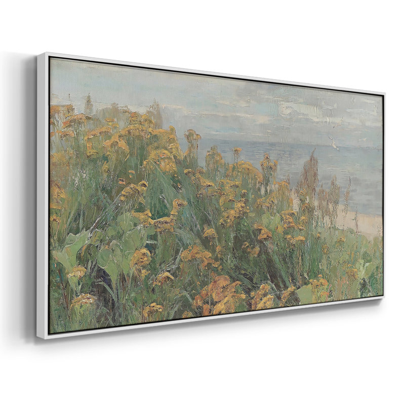 Série paysage - CMLVII - Toile tendue avec châssis encadré - Prêt à être accroché, H 25 po x l 49 po, Blanc