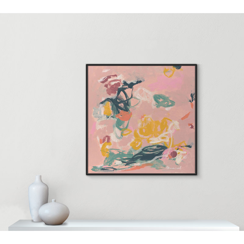 La vie en rose, reproduction carrée par Marisol Evora, H 41,5 po x l 41,5 po, Noir