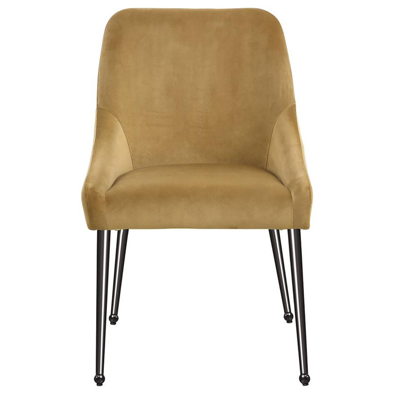 Ensemble de 2 chaises d'appoint Chantemelle, Cognac, Nickel noir