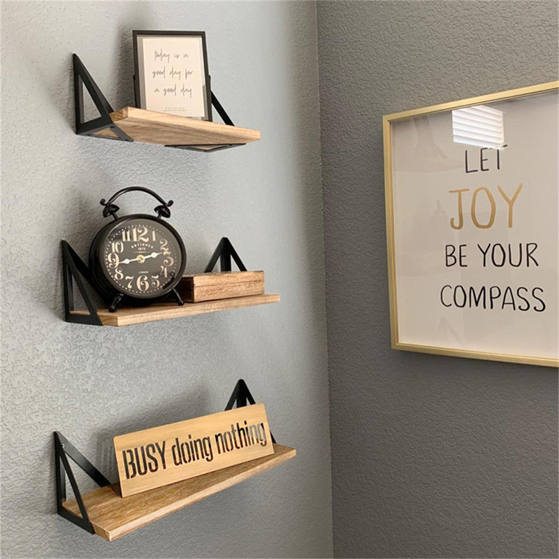 Raymon 3 Piece Metal Bracket Shelf