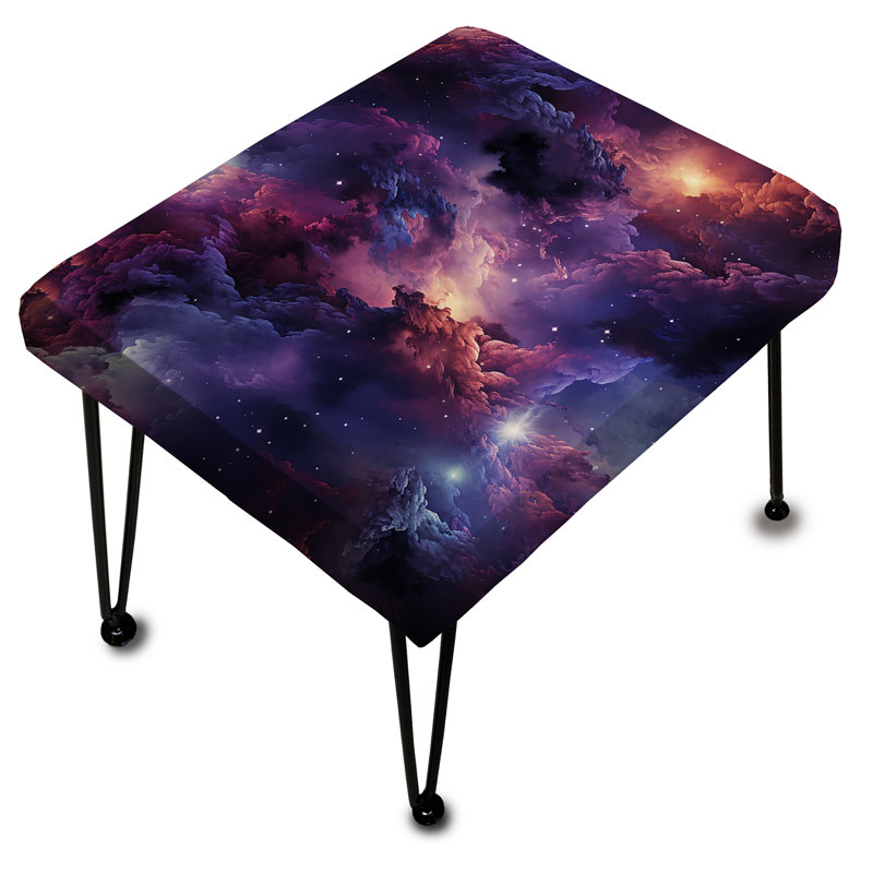 Enchanted Nebula Moody Patterns - Repose-pieds rectangulaire abstrait