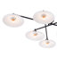 Plafonnier encastré moderne 40,16 "à 6 lumières avec abat-jour pliable en verre blanc mat pour abat-jour de salle à manger de chambre à coucher, homologué ETL