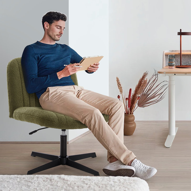 Chaise de bureau McCaysville, Vert, Teddy