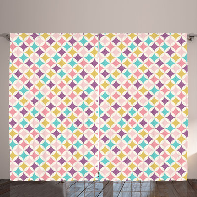 Cibola Polyester Semi Sheer Curtain Pair
