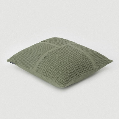 Forest Green Waffle Weave Pillow Cover