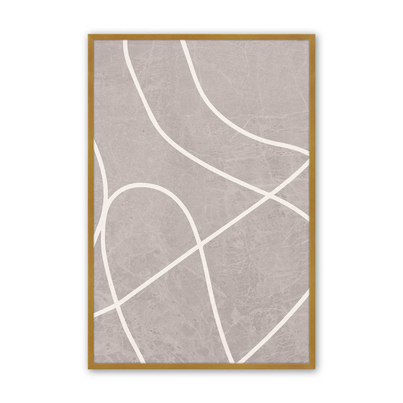 Silent Journey v1, impression, Papier avec cadre simple doré poli, H 21,25 po x l 17,25 po x P 1,25 po