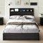 Tryston Lift Up Storage Queen Bed Frame & Charging Station, Black
