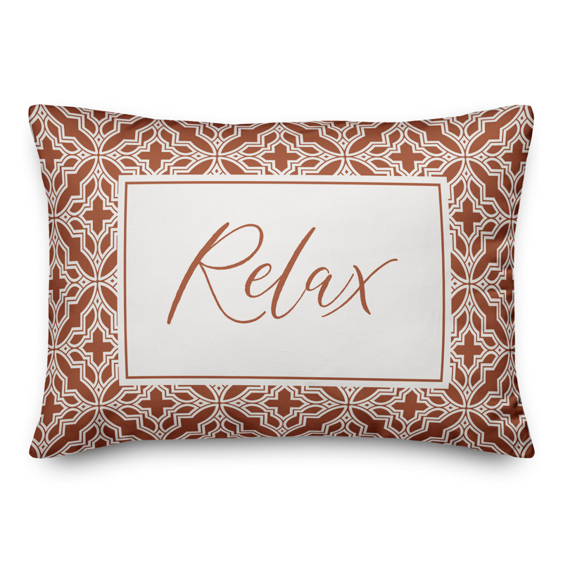  Housse de coussin rectangulaire et insert Relax Quatrefoils, Orange