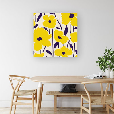 Vintage Tropical Flowers - Wrapped Canvas Print