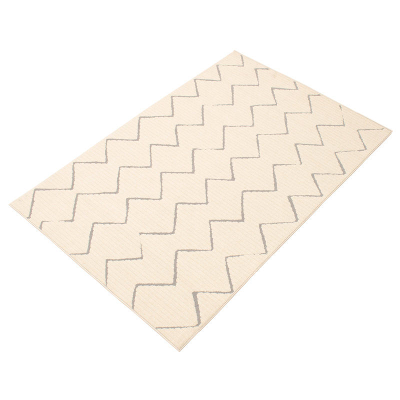 Ensemble de tapis intérieur / extérieur beige Colbourn, Rectangle 4 pi 7 po x 6 pi 7 po
