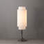 Lampe de table Lollipop - nickel noir, double abat-jour en lin, chaînette marche / arrêt-114323185